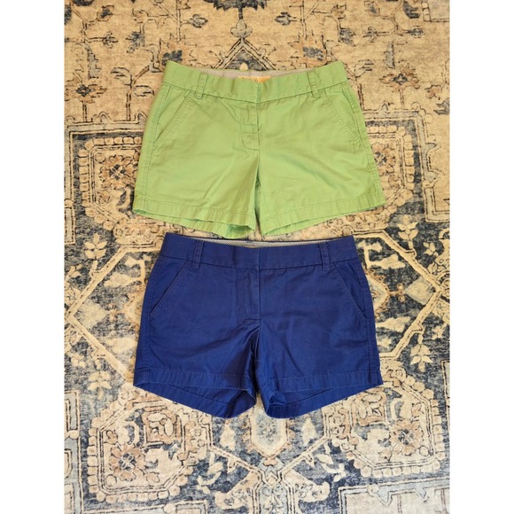 J. Crew Pants - J. Crew Women's Size 4 Chino Green and Blue 100% Cotton Shorts Bundle